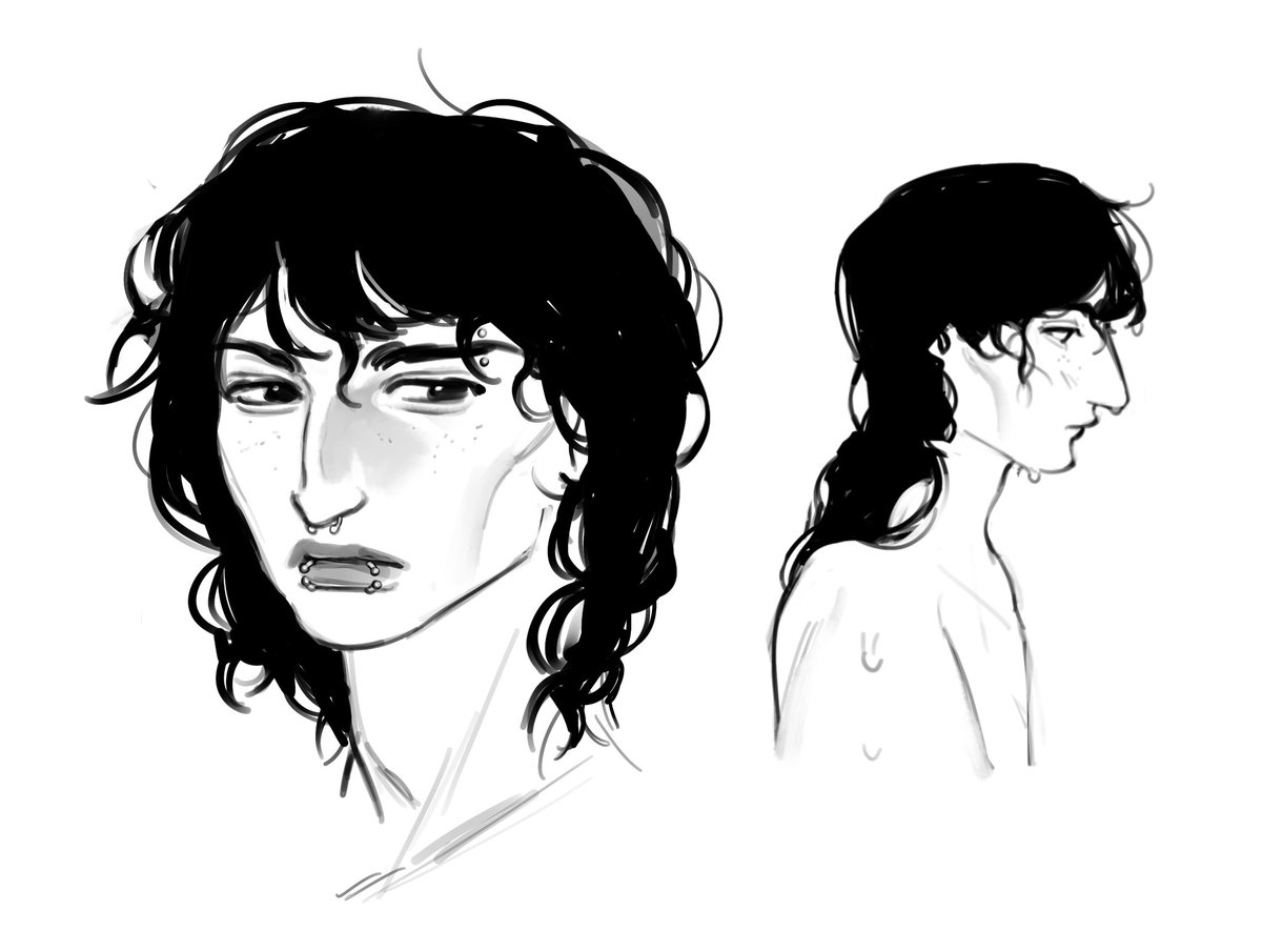 j3w3l's tweet image. some post canon mike queerler warmup sketches 🤗🤗 #StrangerThings5