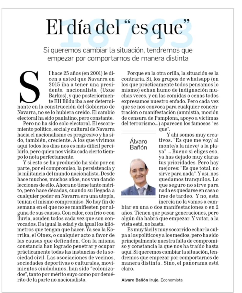 Abanonirujo's tweet image. Hoy en @DiariodeNavarra