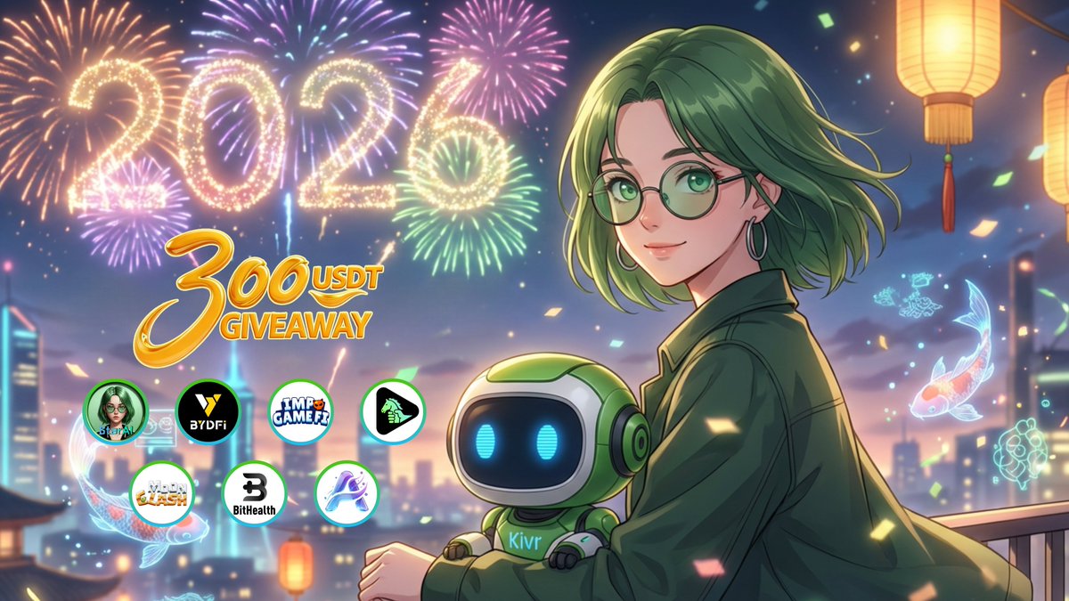 The_StarAI's tweet image. 🎉 StarAI 2026 New Year #Giveaway 🎉

Celebrate the #HappyNewYear2026 with partners and win 300 $USDT!
💰 30 winners × 10 $USDT each

🔔 To join
1️⃣ Follow All: @The_StarAI @The_AgentBay @BitHealth_ @MoonClash_ @Drama3Social @IMPGameFi @BYDFi
2️⃣ Like + RT this post
3️⃣ Comment…