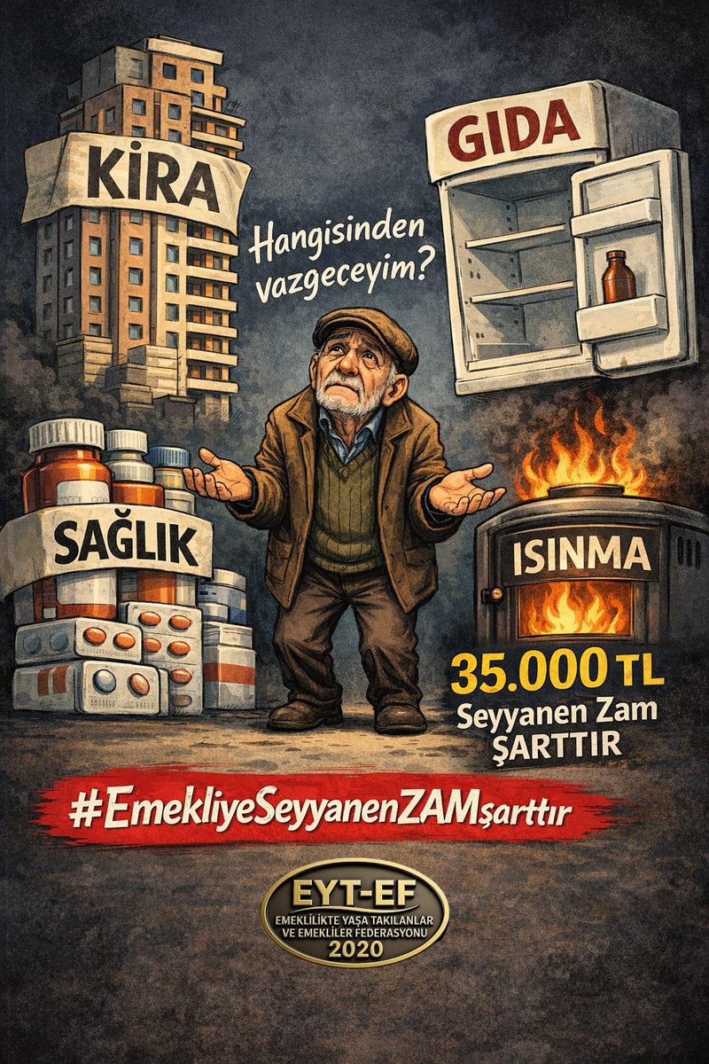 ArzuLastikci's tweet photo. EMEKLİ
👇
#EmekliyeSeyyanenZAMşarttır

#Enflasyon un altında ezilen,
#tüik in masa başı rakamlarıyla yaşamı inkâr edilen,
Kira, gıda, sağlık ve ısınma arasında tercihe zorlanan 16 milyon #Emekli ye;

35BinTL #SeyyanenZam ŞARTTIR !

#5000KısmiyeYASAşarttır
@RTErdogan
@isikhanvedat https://t.co/DQ8IxR5ske