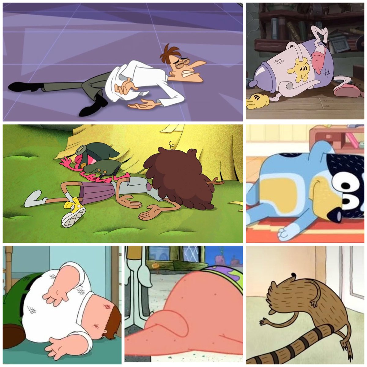 CartoonGal1's tweet image. The Family Guy death pose collection
#animation