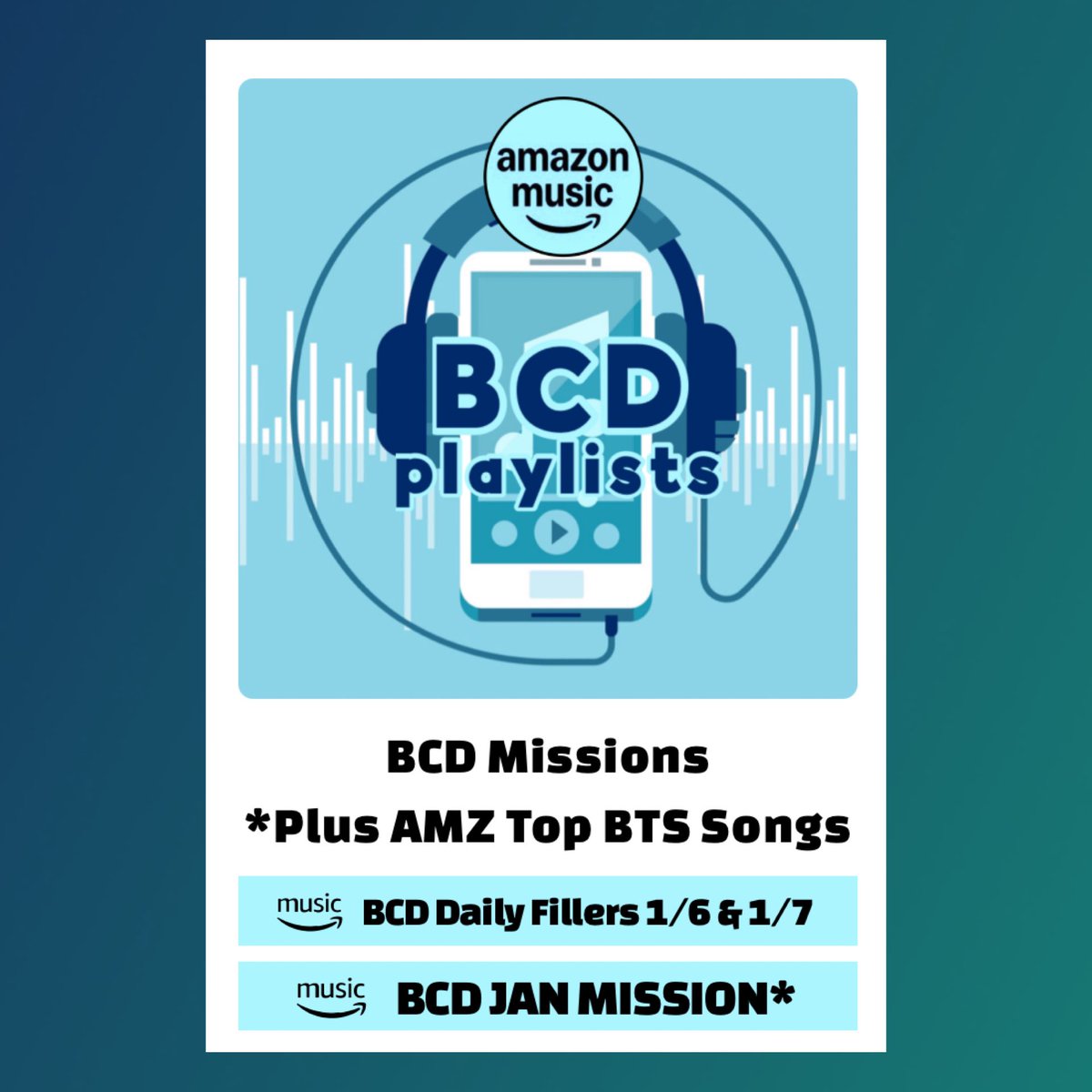 armyonamazon's tweet image. 2026 BCD for AMZ playlists now available: armyon-amzplaylists.carrd.co (tap “special projects”)

• Premium stream BTS on Amazon.

• Or link to last/stats fm &amp;amp; BCD app to meet L1, 2 &amp;amp; 3.

• Queue 2 playlists: monthly BCD songs with AMZ top songs &amp;amp; a changing daily fillers playlist.
