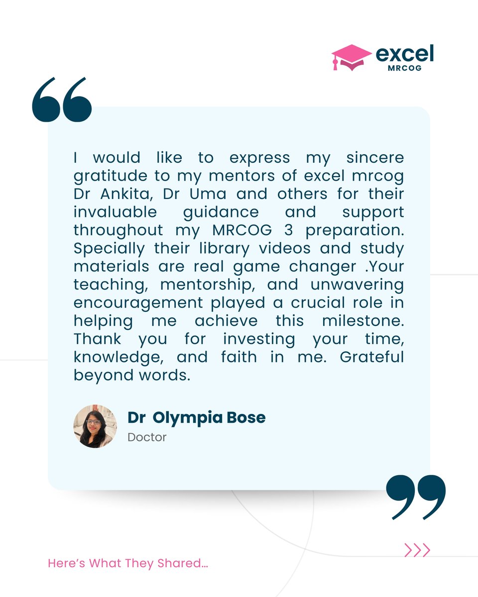 Excel MRCOG tweet media