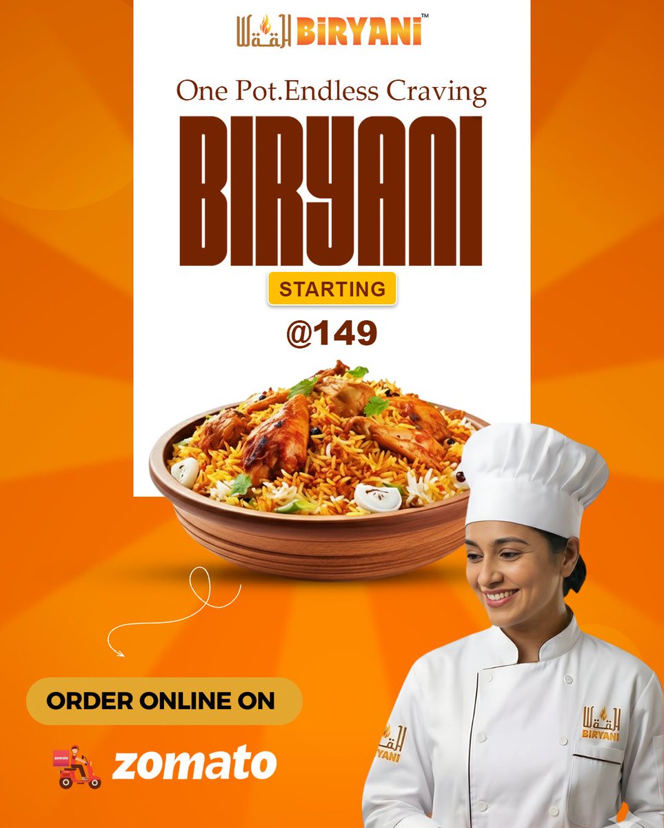 BirinjGlobal's tweet photo. One pot. Endless craving. 
Aromatic rice, juicy chicken &amp; authentic flavors — all in one bowl of happiness.
Start your biryani love affair @149 only 
Order now and let the cravings begin!

🍽️✨ Available on Zomato

#BirinjGlobalFood #WaahBiryani #BiryaniLove #OnePotWonder https://t.co/KpJMeDL42o