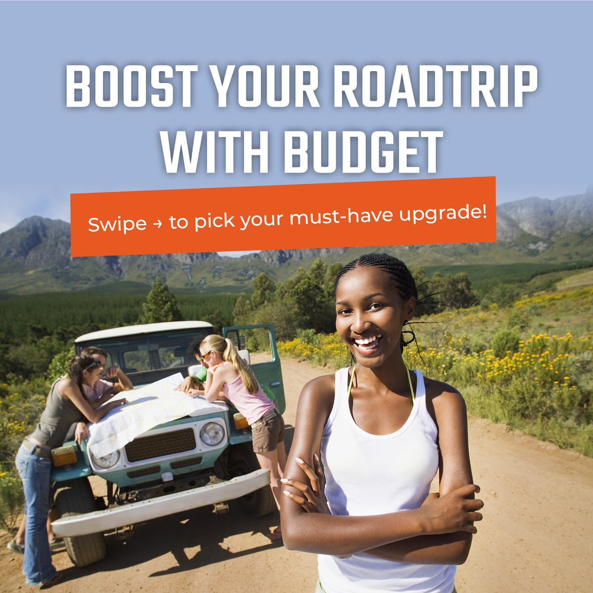 BudgetCarHireSA's tweet photo. Your roadtrip, your rules.
Which of these extras can you never travel without?
Wi-Fi, GPS, a child seat… or an extra driver to steal your snacks? 😏
Experience boundless adventures and live more on your budget. (1/2)
#BudgetSA https://t.co/RVs7P2M2AZ