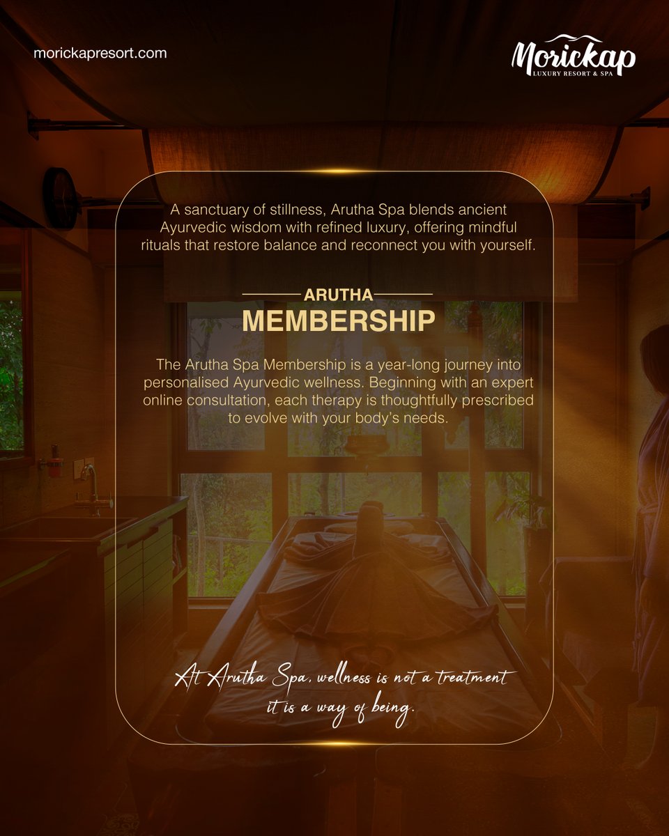 morickapresort's tweet photo. A Year of Wellness Begins at Arutha Ayurvedic Spa,Morickap Resort 
Visit Morickap  official website:https://t.co/lAHlybFmyL
#Hospitality #LuxuryLiving #ayurved #Health #Wayanad #resortlife https://t.co/AjO61PS29H