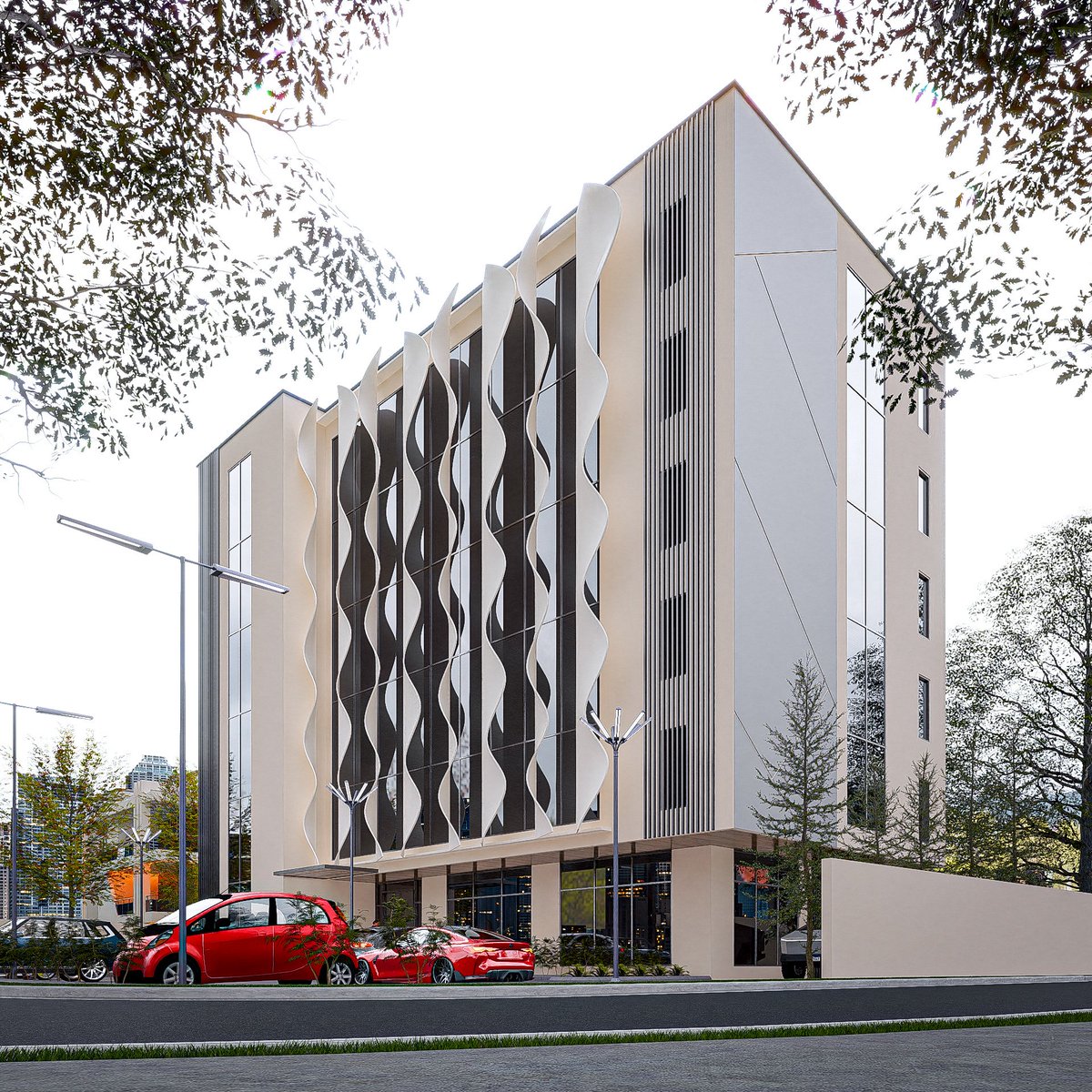 Parametric facade design for an office building at Gwarinpa, Abuja