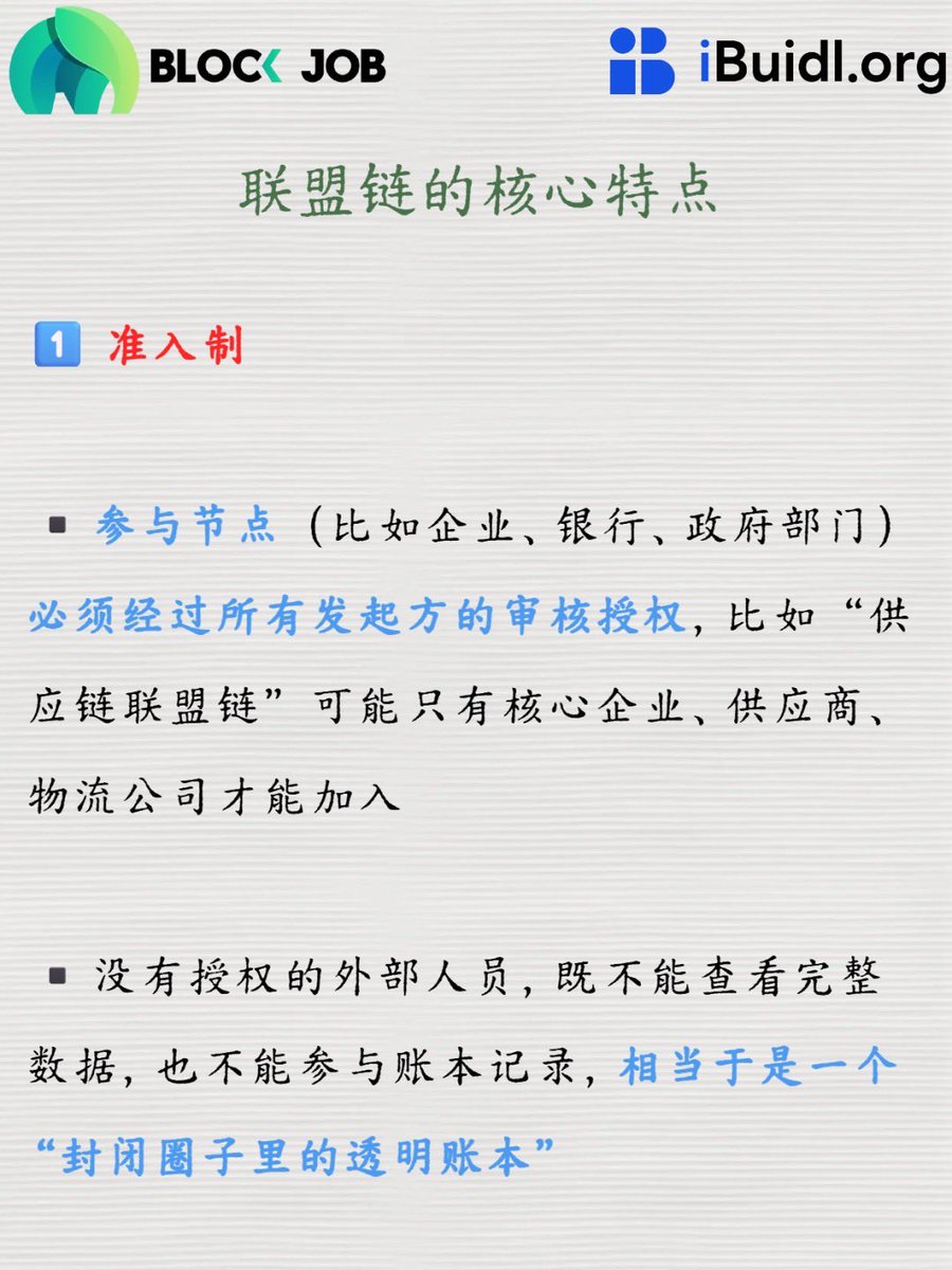 Blockjob来科普Web3知识大全：Day23（联盟链的核心特点I）