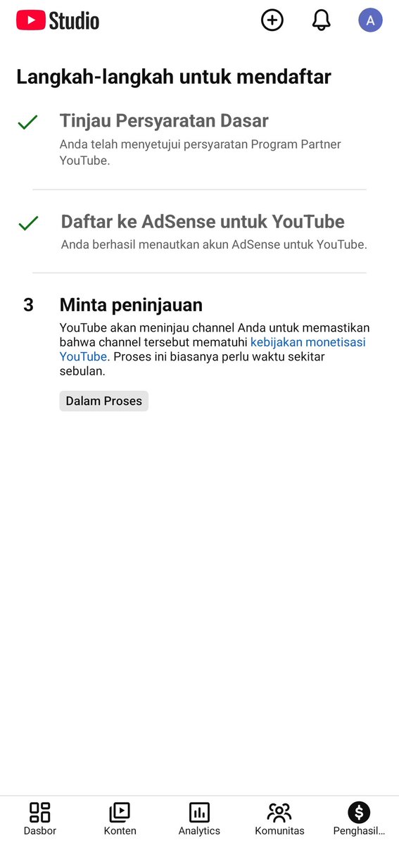 anton019_'s tweet photo. @TeamYouTube kenapa channel saya dalam proses terus? padahal punya orang lain cepat banget prosesnya https://t.co/gslV0mslCC