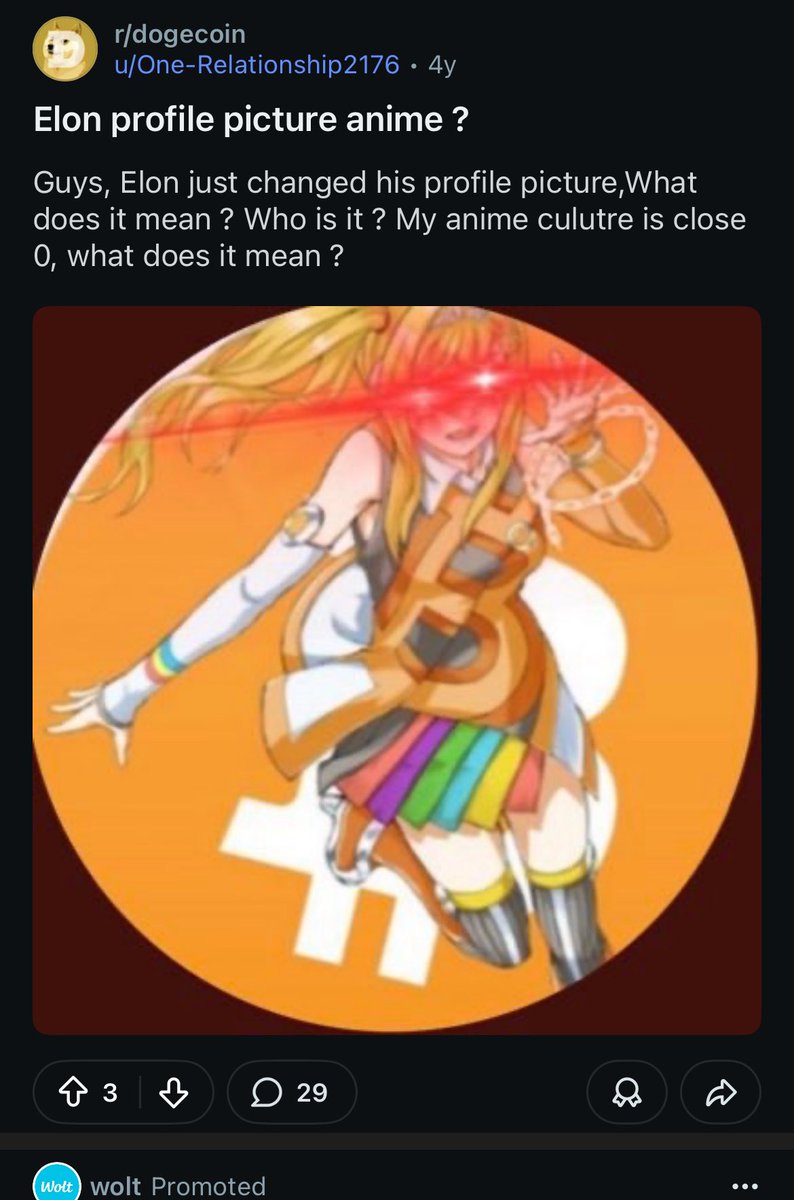 Hey @grok is it true? Elon Musk briefly changed his Twitter (now X) profile  picture in 2018 and again in 2021 to an anime character wearing a Bitcoin-themed  dress, which caused a