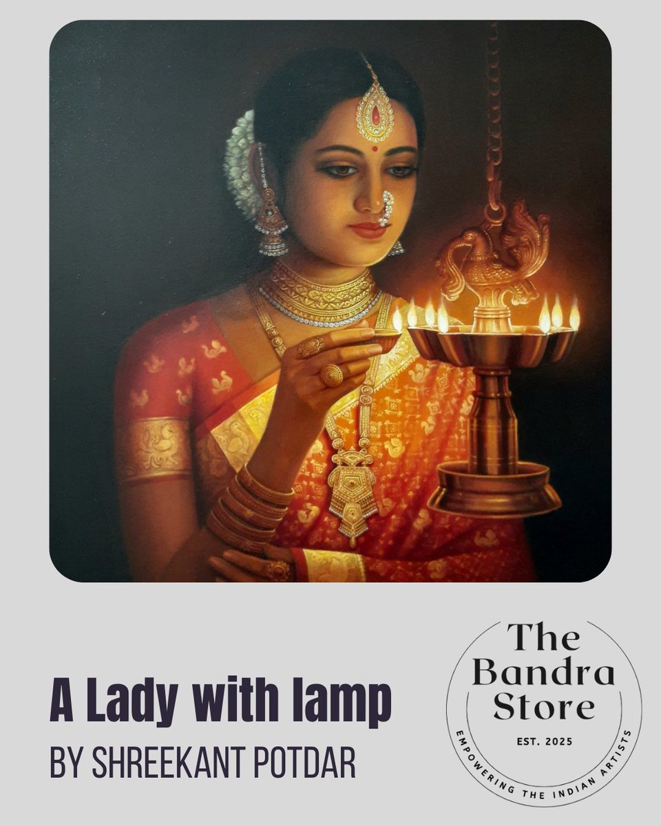 TheBandraStore's tweet photo. Shrikant Potdar, a figurative fine art painter from Mumbai, blends India’s rich heritage, spiritual traditions &amp; contemporary style.

https://t.co/xtVYMhMIQX empowers Indian artists with online visibility, connecting creators with art lovers &amp; buyers.

#IndianArt https://t.co/GE6qvkhxuW