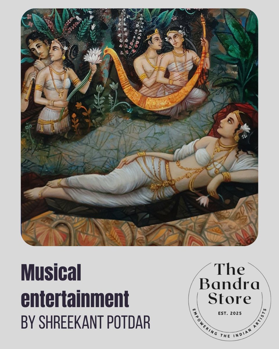 TheBandraStore's tweet photo. Shrikant Potdar, a figurative fine art painter from Mumbai, blends India’s rich heritage, spiritual traditions &amp; contemporary style.

https://t.co/xtVYMhMIQX empowers Indian artists with online visibility, connecting creators with art lovers &amp; buyers.

#IndianArt https://t.co/GE6qvkhxuW