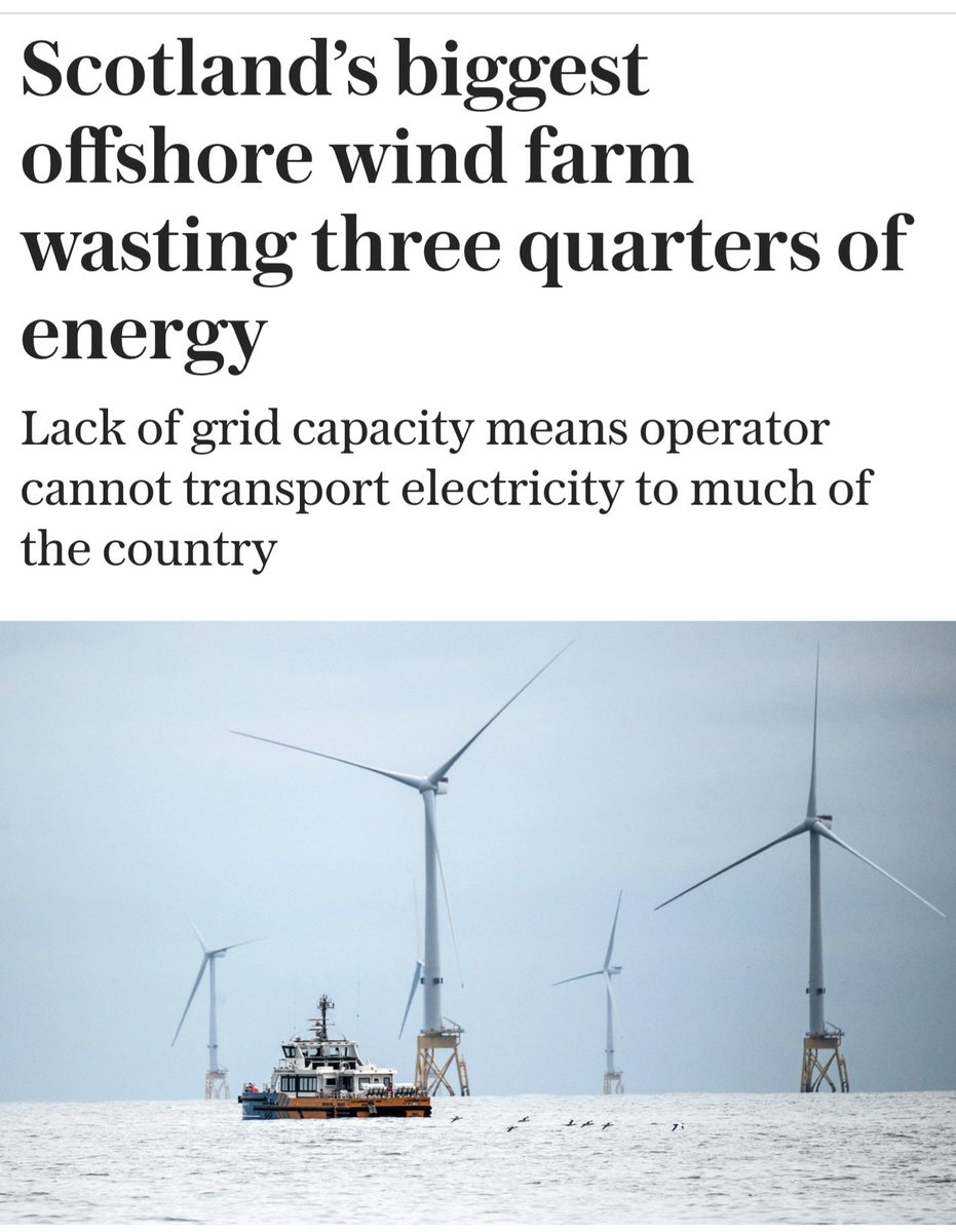 james_freeman__'s tweet image. 🚨 £200m a year paid to this one windfarm NOT TO PRODUCE ANYTHING - £1.7BN total across all UK windfarms!

Who is going to jail for this theft of public money? Why are we building more windfarms given the cost to NOT PRODUCE ANYTHING will cost £8BN by 2030?

CRIMINAL!
