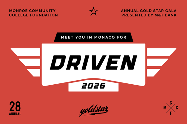 mccmccf's tweet photo. 🏁 Mark your calendars for the Gold Star Gala presented by M&amp;T Bank on April 25—a night inspired by F1’s iconic Monaco Grand Prix, revving up support for @MonroeCC students. https://t.co/8jnRehxw7t https://t.co/v0F2C0WX1S