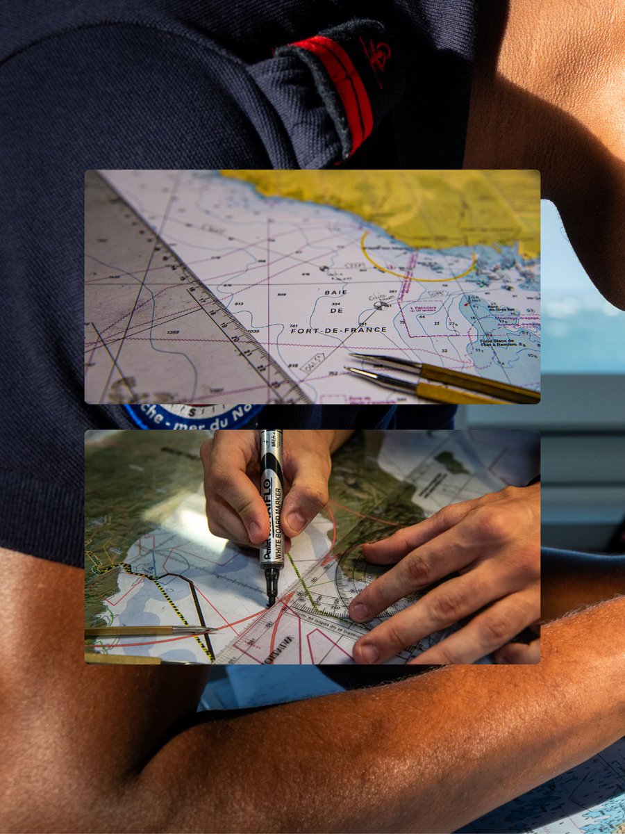 MarineNationale's tweet image. #Savoirfaire | Des repères indispensables en mer🧭 Lecture de carte, relèvements et instruments traditionnels complètent les outils numériques et garantissent une navigation sûre et autonome, même en cas de défaillance des systèmes. #marinenationale
