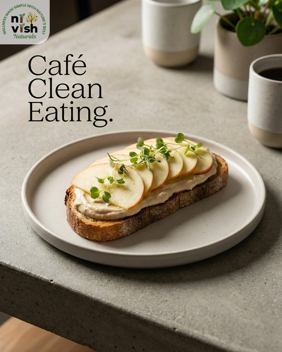 NivishNaturals's tweet image. Café vibes toast! Whisk Nivish Apple Powder into almond butter for antioxidants + fiber boost. Skin glow, digestion, steady energy—shop link in bio! ✨
#NivishNaturals #ApplePowder #CafeCleanEating #SkinGlow #CleanEating