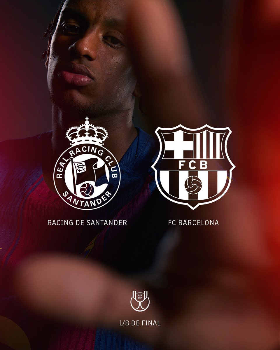 BarcaFRNews's tweet image. 🚨🚨🏆 OFFICIEL ! VOICI LE TIRAGE AU SORT DU BARÇA EN 1/8ÈME DE COPA DEL REY :

RACING SANTANDER 🆚 FC BARCELONE

👋 @RacingFrancia
