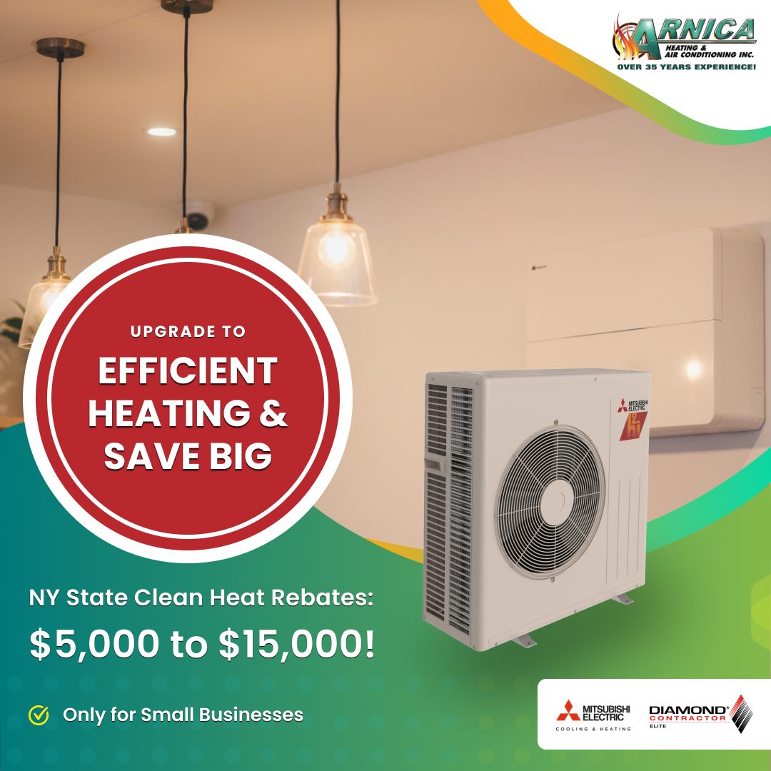 NY small business owners — don’t miss this savings opportunity. 🌆⚡Upgrade your heating system and get $5,000–$15,000 through the New York State Clean Heat Rebate. Free estimate 👉bit.ly/2BM2uP6 💼🍃
#NYCBusiness #CleanEnergy