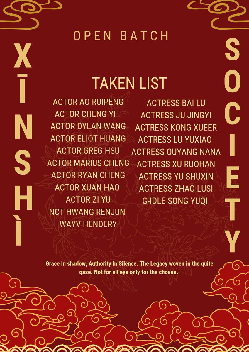 XinshiSociety's tweet image. ᅠ
　  　⭒⭑　『 𝐎𝐩𝐞𝐧 𝐁𝐚𝐭𝐜𝐡 : 𝐗𝐈𝐍𝐒𝐇𝐈 』　⭑⭒
　　The door reopens — a few seats await 
ᅠᅠtheir stars. If you’ve been waiting for your
ᅠᅠmoment, this might be it. ⊹ Drop your
ᅠᅠlight, and let’s see if it shines with ours.
ᅠ