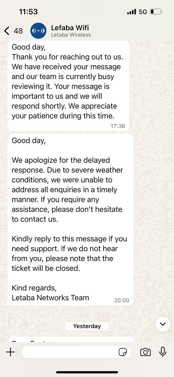 MmagoSuu's tweet photo. This is what I have been receiving since the 24th of December @LetabaNetworks  you disappointed me. 14 days without WiFi connection 😭😭 https://t.co/EhZNOzlp8m