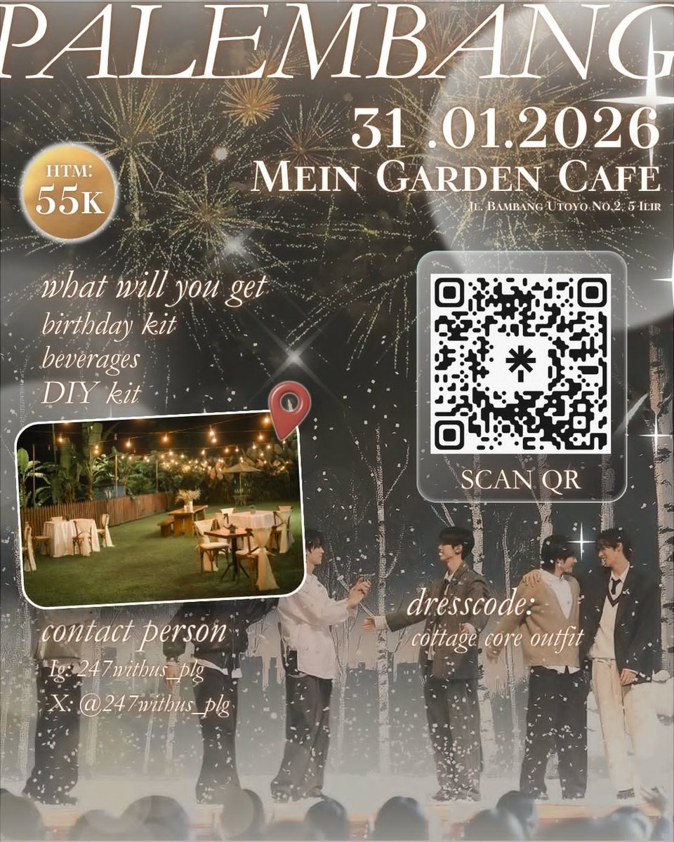 🎆 2gether With Us: Cupsleeve Event🎆

📍Palembang (details in poster)
🗓️ details in poster
👤 CP:
<a href="/247withus_plg/">42 (SAI) PALEMBANG</a>

🔗 RSVP: linktr.ee/twsinjanuary

#2getherWithUs