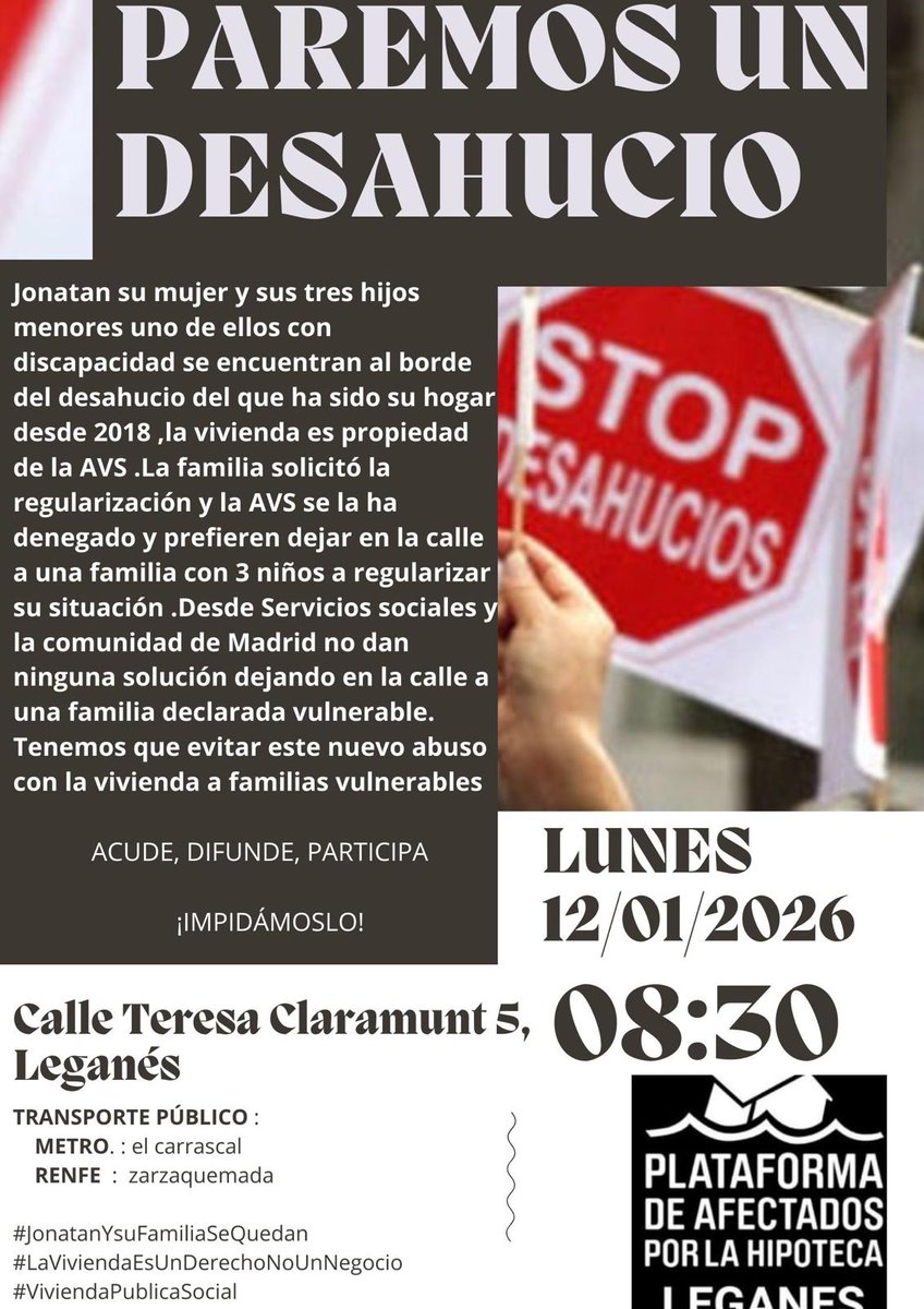 miguelico17's tweet photo. Paremos este #deshaucio en  #Leganés

@PahLeganes 
@viviendagob 
@elpce https://t.co/sSEc2QRLIM