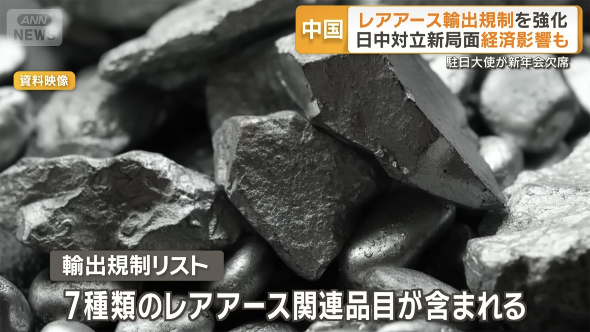 中国政府が日本への輸出規制の強化を決定した。 規制の対象には