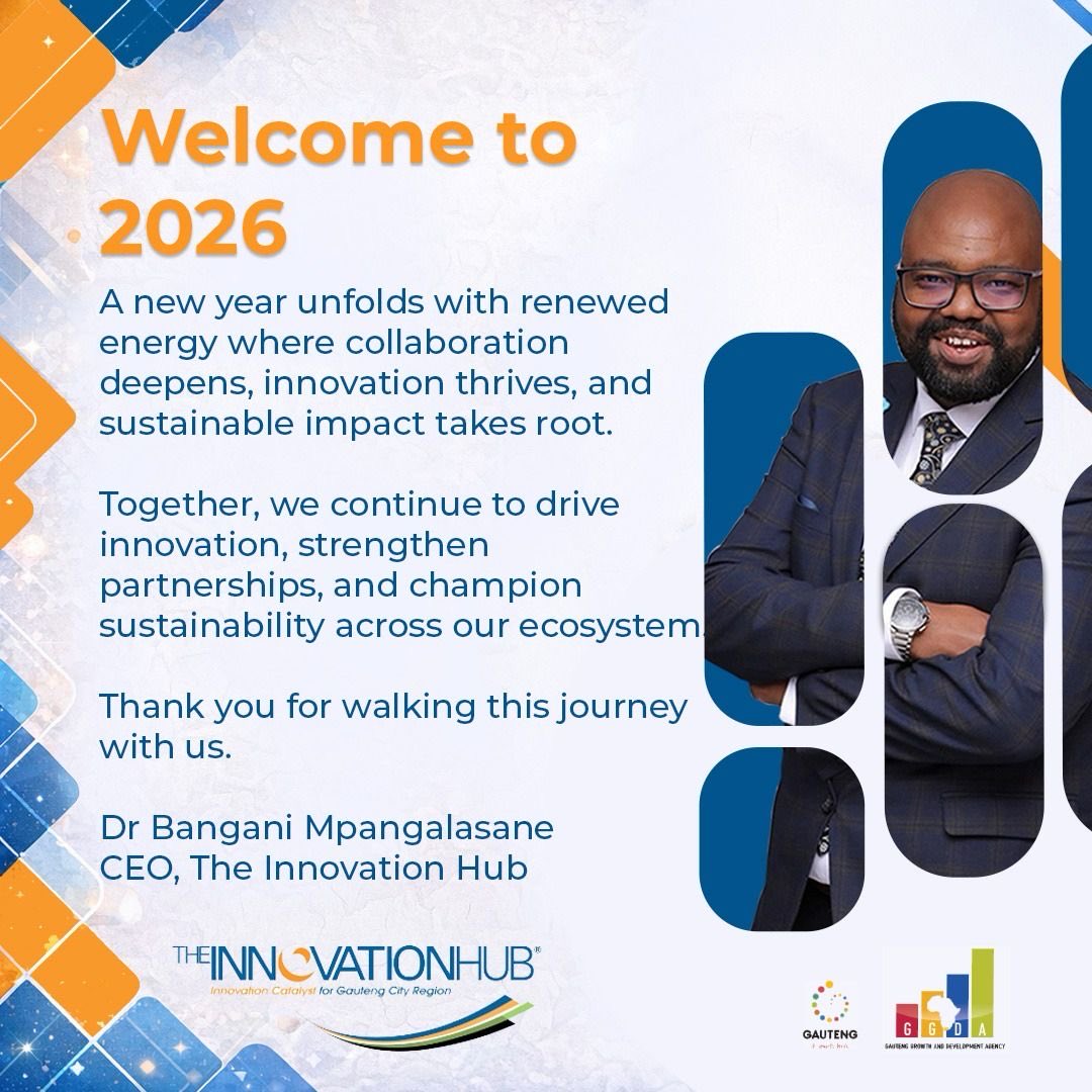 InnovHub's tweet photo. Together, let’s drive innovation and collaboration in 2026. 

#TheInnovationHub #GautengCityRegion #Collaboration2026 #SustainableImpact #TechInnovation #SouthAfrica https://t.co/MzQsP1PdEc