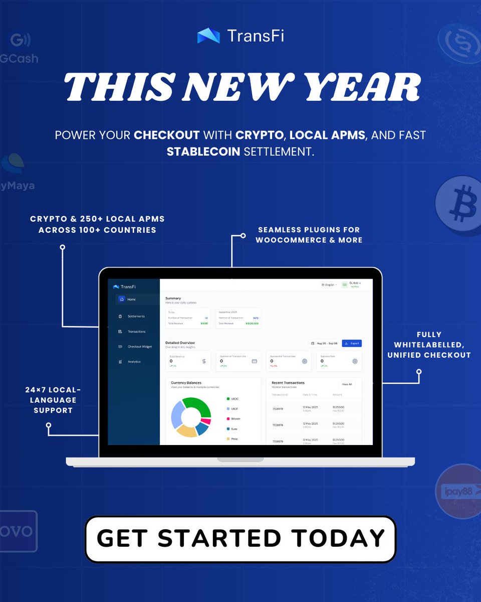 𝐆𝐥𝐨𝐛𝐚𝐥 𝐜𝐡𝐞𝐜𝐤𝐨𝐮𝐭𝐬 𝐧𝐞𝐞𝐝 𝐭𝐨 𝐛𝐞 𝐟𝐚𝐬𝐭, 𝐜𝐥𝐞𝐚𝐫,  𝐚𝐧𝐝 𝐭𝐫𝐮𝐬𝐭𝐞𝐝. @getTransFi offers a unified, fully white-labelled  checkout with crypto & APM coverage, supporting 250+ payment methods across  100+ countries through a ...