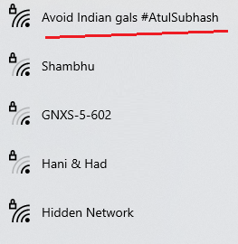 Building ladies not happy with my Wifi name.. Got association warning letter😭