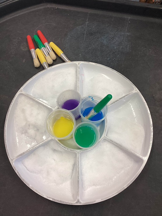 SunflowerChilds's tweet photo. Who knew a snow day could be this colourful? ❄️🎨 There’s something so peaceful about watching the vibrant hues bleed into the crisp white textures. It’s more than just art—it’s watching them explore the world with all their senses. https://t.co/fmUEKkzxmO