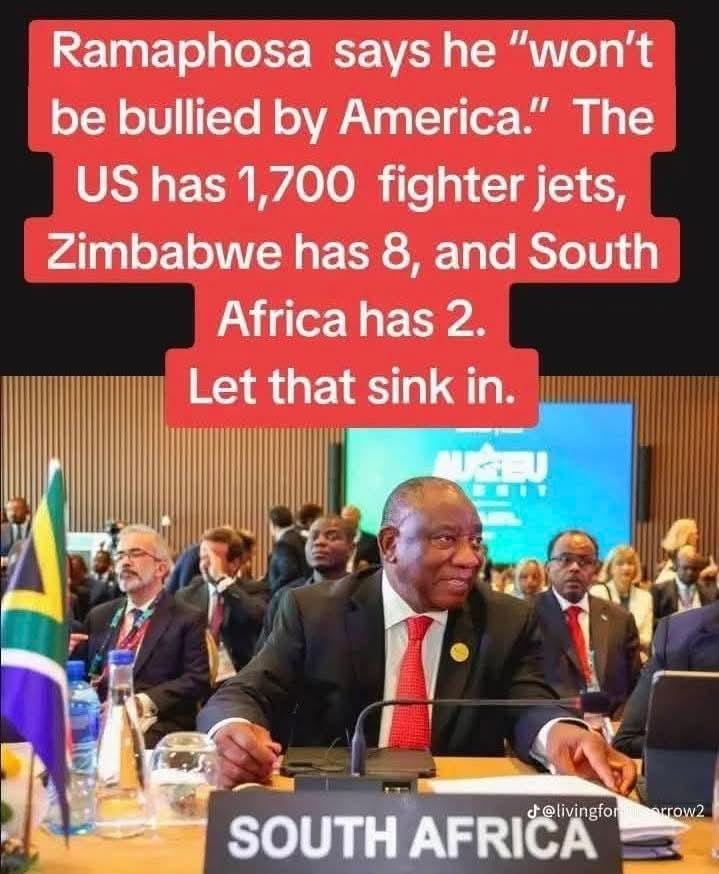 🇿🇦 🇺🇸 As if President Trump will lose a nights sleep over this?? 🤣
