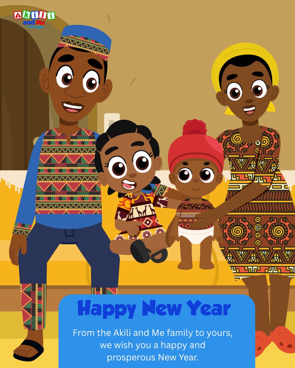 ✨ Happy New Year from the Akili and Me family! Here’s to more joyful moments and curious minds ahead. 💛🌱 🎉 #2026 #AkiliandMe #NewYear #Family #LearnThroughPlay #Ubongo
