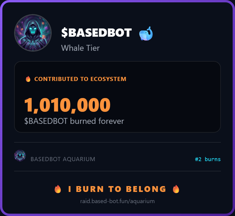 We just rebuilt the <a href="/BasedBotSoul/">BasedBot</a> Aquarium with a different philosophy 🧵👇

Most token ecosystems treat visibility as a product.
You pay a fee → you get listed → the team profits.
That's extraction, not alignment.