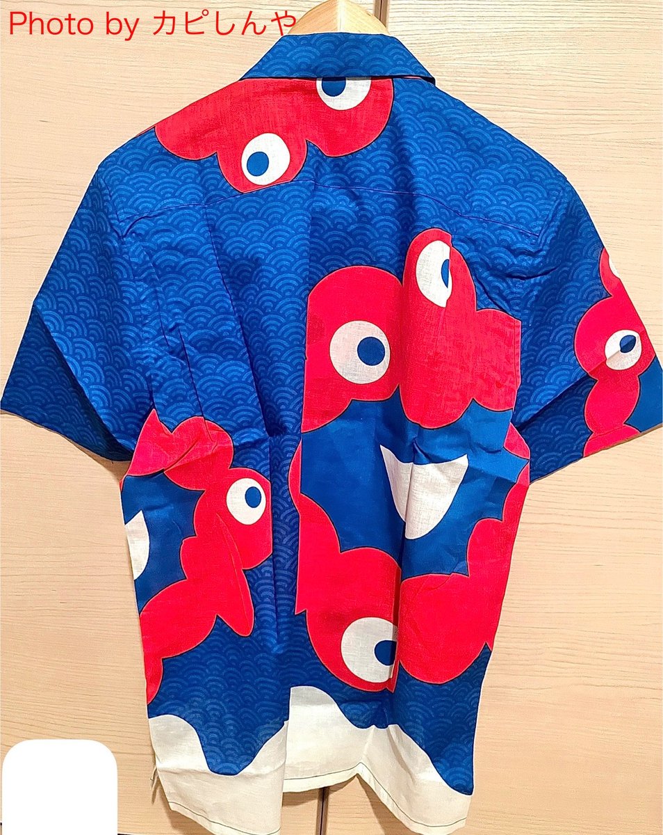 万博　ミャクミャク　手染めアロハシャツ 万博 ミャクミャク 手染めアロハシャツ