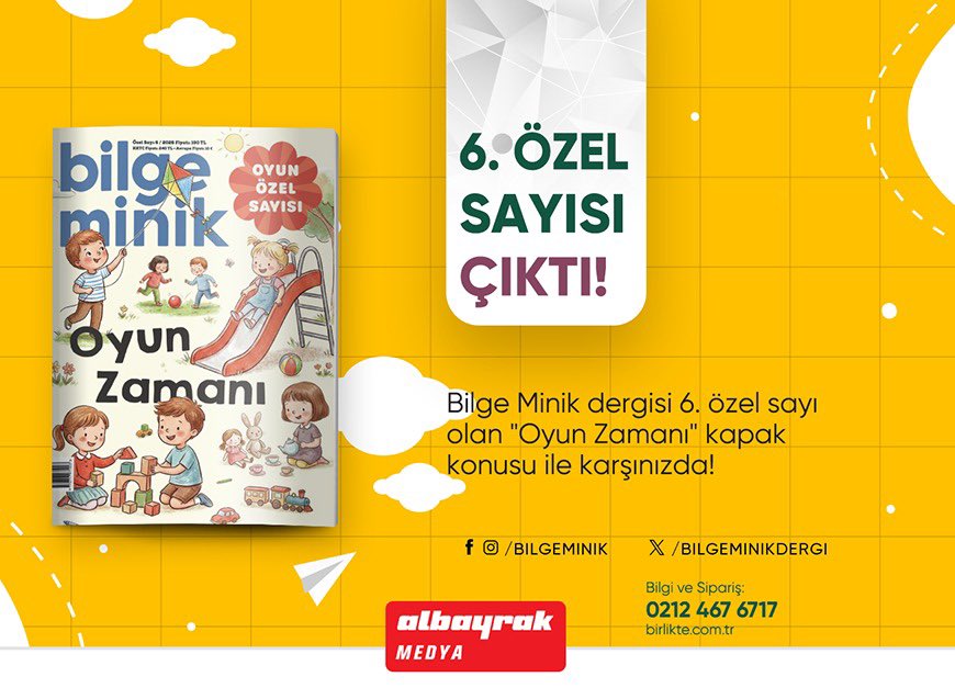 📌Bilge Minik 6.Özel Sayısı Çıktı!

📍Şimdi birlikte.com.tr

📍Bilgi ve Sipariş için; 0212 467 67 17

📍WhatsApp Sipariş Hattı: 0535 250 48 48
#dergi #dergilikheryerde abonelikmerkezi abone dergiaboneliği dergilerim dergiokumak dergiokuyorum iyikidergilervar