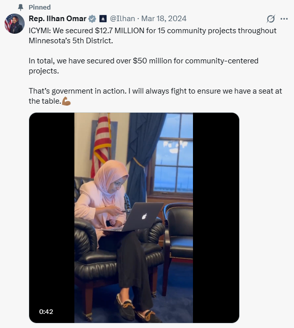 MyHandleNo's tweet photo. @GrageDustin I wonder how many of Ilhan's "projects" are linked to fraud? https://t.co/vkT2uMyU1r