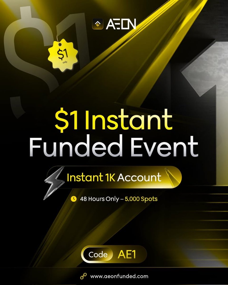 1K X 10 Instant Challenge New Year Giveaway 🎁

To Enter 👇

1 - Follow <a href="/RIO_HUB_/">RIO_HUB_</a> <a href="/birsah_fx01/">BIRSAH</a> <a href="/AeonFunded/">Aeon Funded</a> 

2- Like ❤️ Retweet 🔁 Tag 2 Friends 🫴

Winners Announcement in 7 Days 🏆