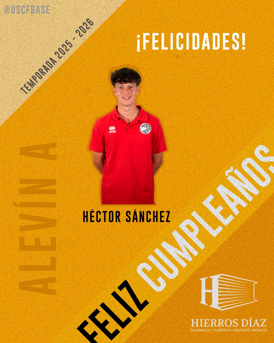 USCFbase's tweet photo. 🎂🎉 𝐌𝐀𝐓𝐈𝐀𝐒 𝐏𝐄𝐑𝐄𝐙 / 𝐇𝐄𝐂𝐓𝐎𝐑 𝐒𝐀𝐍𝐂𝐇𝐄𝐙 - ¡Hoy, 7 de Enero, celebramos los cumpleaños de Matías y Héctor, jugador del Prebenjamín C y formador del Alevin A!

Desde el club deseamos que disfrutéis de vuestro día.

¡Muchísimas felicidades!

#ConstruyendoUSCF🏗️ https://t.co/WU3SY0qsvU