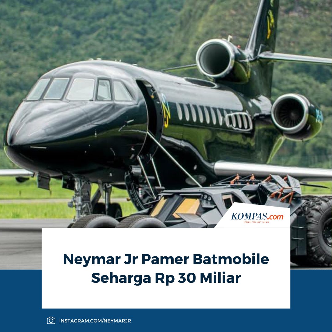 Neymar Jr. kembali jadi sorotan, bukan karena sepak bola, melainkan koleksi kendaraan uniknya.

Baca Selengkapnya 👇🏻
otomotif.kompas.com/read/2026/01/0… 

~NA #NeymarJr #Batmobile #MobilMewah