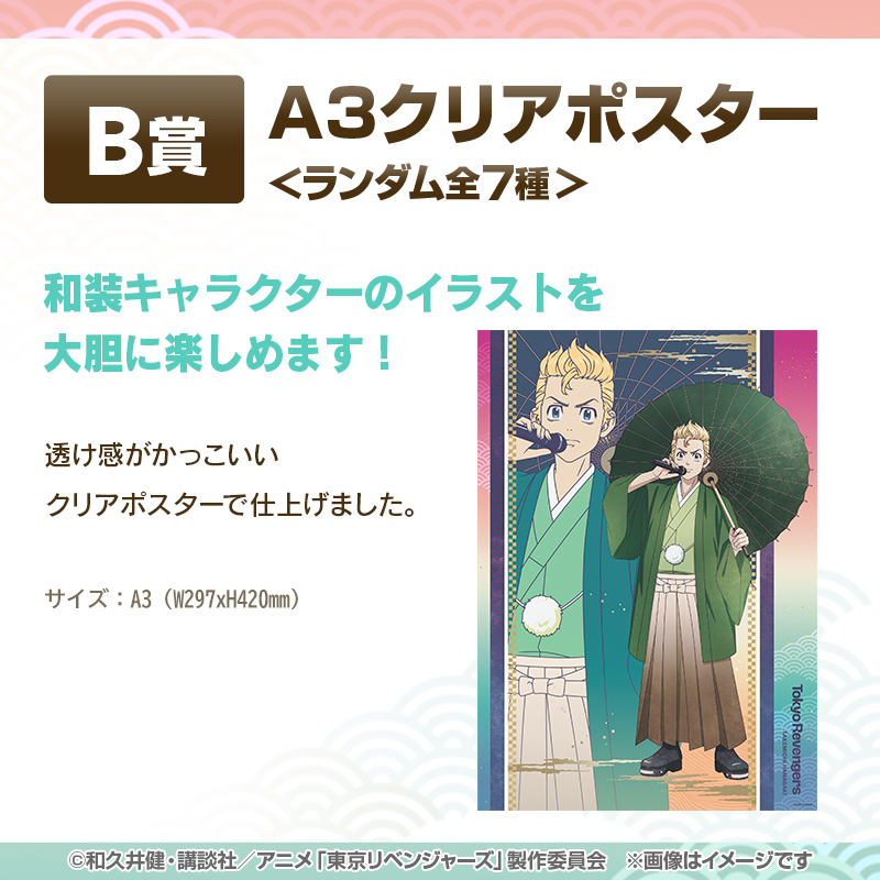 商品紹介】 TVアニメ『 #東京リベンジャーズ』くじ ◇B賞 A3クリア