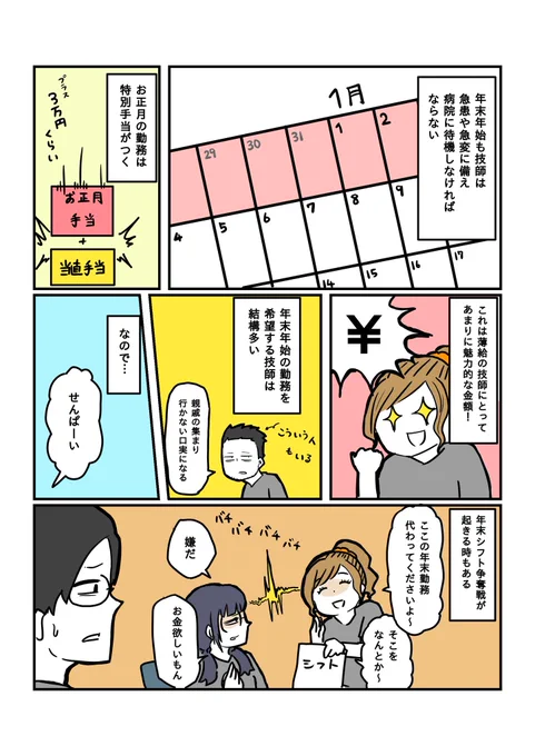 ギャルと正月勤務 