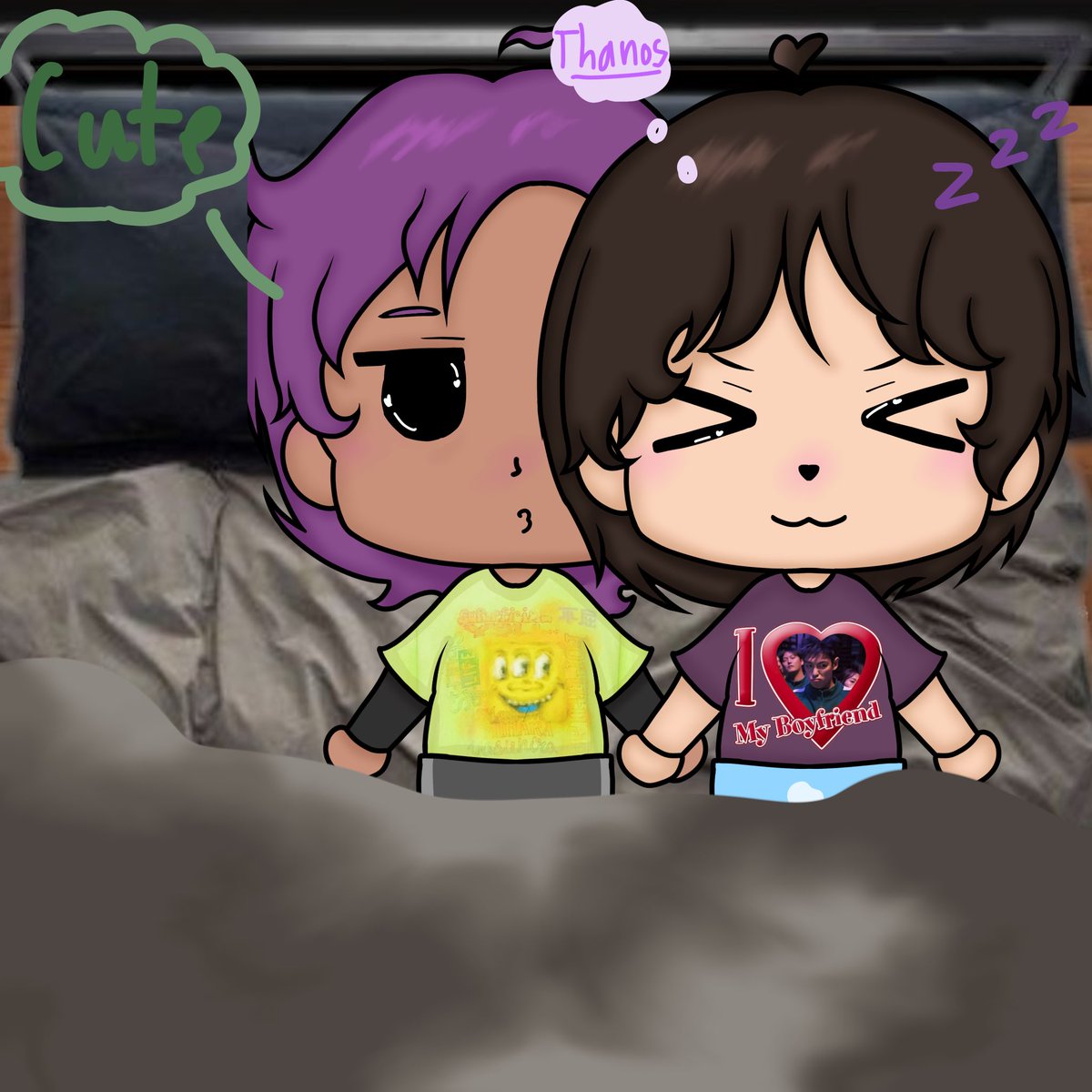 ImASillyWeirdo's tweet photo. Day 2: cuddling!!      I think it looks cute + I’m tired goodnight.
#thangsuary #thangsu #230x256 https://t.co/pm8DFfijUD