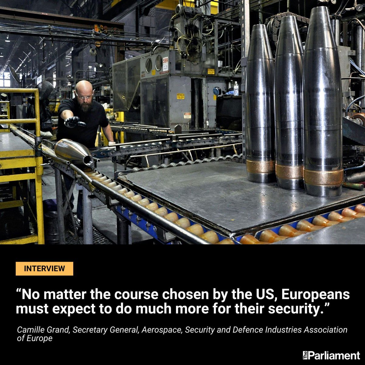 Parlimag's tweet image. Money alone will not make Europe “defence ready” within the five-year window some planners now cite for a potential Russian attack.   

“What we have to do is roughly the same whether we are in a complicated or good relationship with Washington,” @Camille_Grand, secretary general…