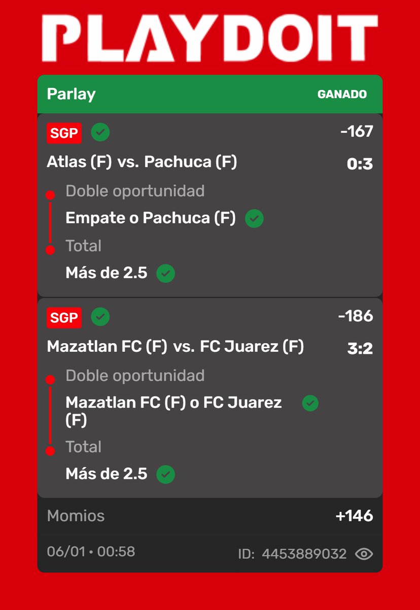 BernexC's tweet photo. Mientras que Consejo Abuelo perdió su Ambos Anotan, nosotros cobramos nuestro segundo parlay de la liga mx femenil 😍😍😍 ✅2-1❌ https://t.co/BJfdE56JeD