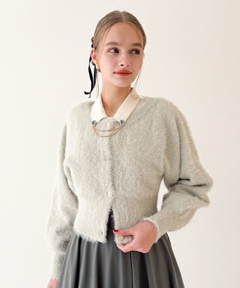 アンアナザーアンジェラス（an another angelus）/【上品なラメ感がきらめく/ふわふわカーデ/洗える】アソート釦ラメシャギーニットカ… angelus）/【上品なラメ感がきらめく/ふわふわカーデ/洗える】アソート釦ラメシャギーニットカ… another アンアナザーアンジェラス（an