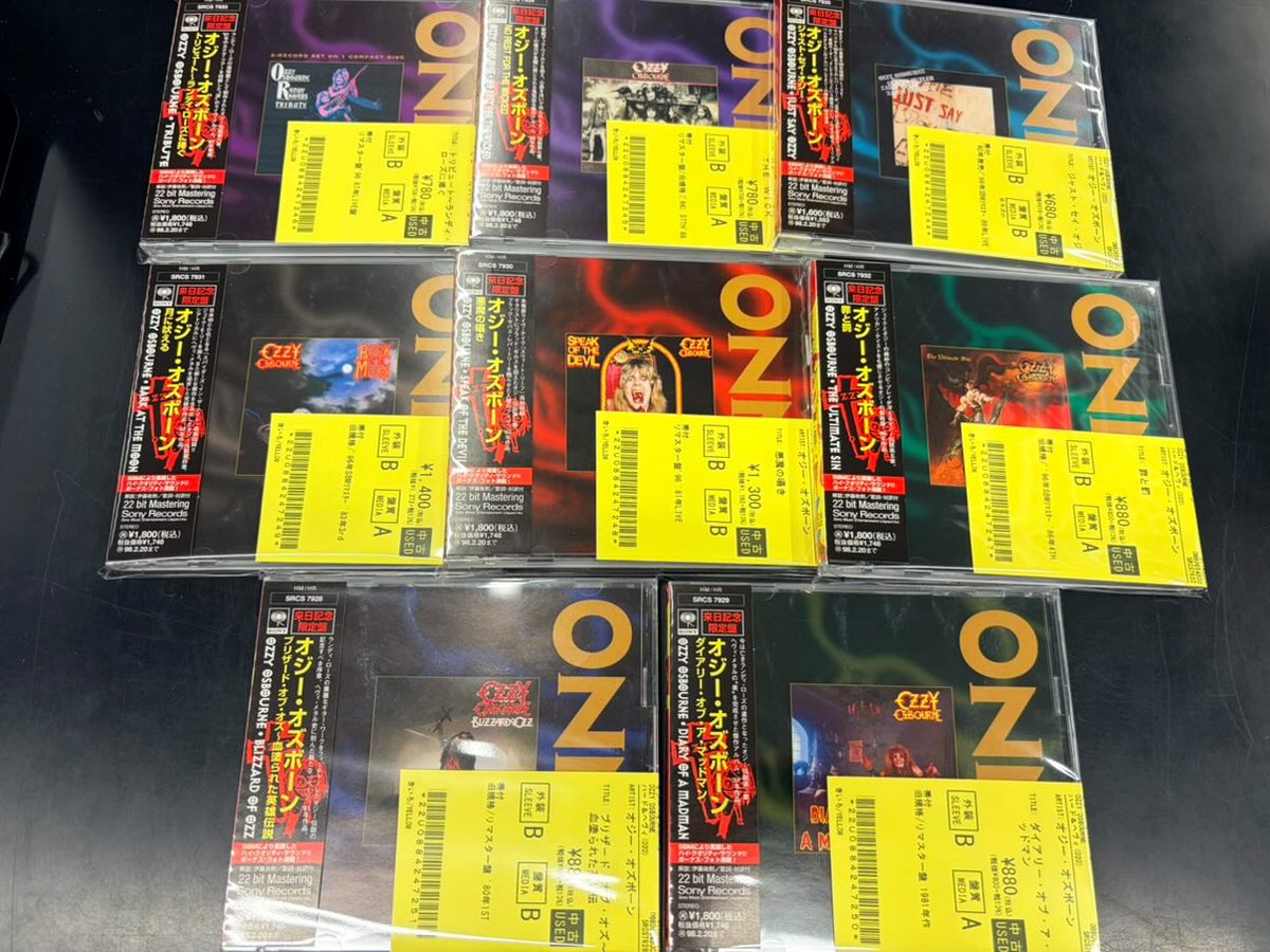 新着中古情報💿】 OZZY OSBOURNEやL.A.メタル系を中心に、HARD ROCK