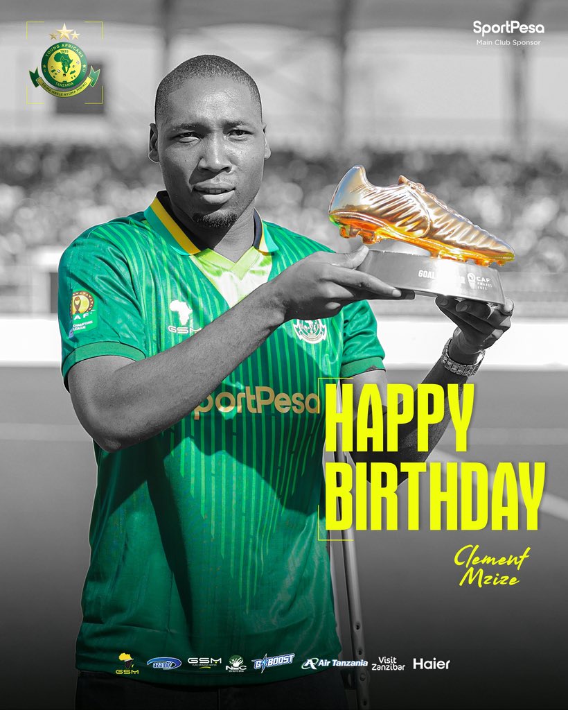 YoungAfricansSC's tweet image. Happy Birthday Super Striker Mzize 🎉

#TimuYaWananchi 
#DaimaMbeleNyumaMwiko