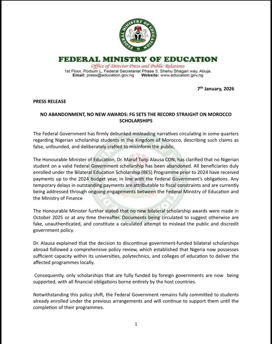 Federal Ministry of Education tweet media