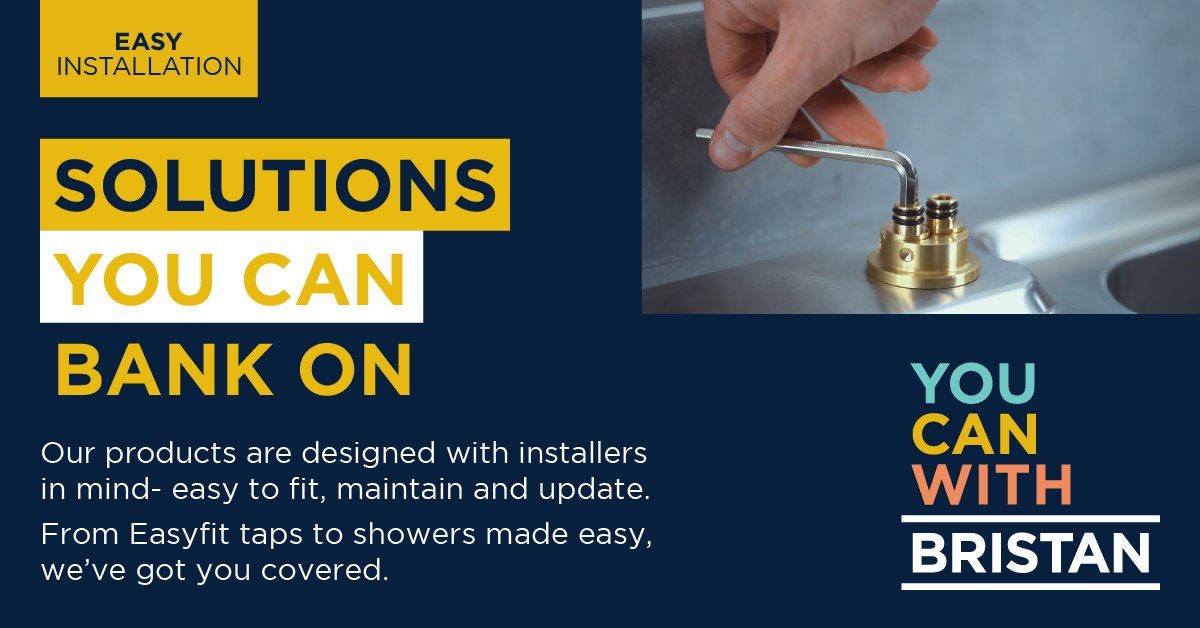 UniquePlg's tweet photo. At Bristan, we create solutions you can bank on ✅

Our products are engineered for installers:

✔️Quick to fit
✔️Simple to maintain
✔️Effortless to upgrade. 

From our Easyfit taps to our made-easy shower ranges, we’ve got every job covered.

@ipg_the @BristanGroup https://t.co/4qYzvbrO29
